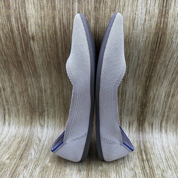 Rothys The Point Flax Birdseye Gray Slip On Ballet Flats Shoes Women's Size 9 - Picture 6 of 8